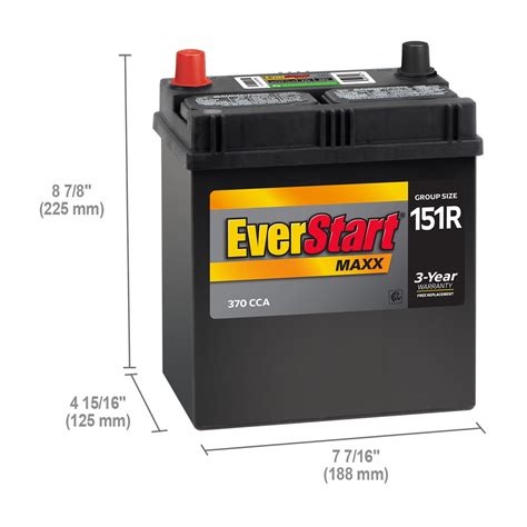 Everstart Maxx Lead Acid Automotive Battery Group Size