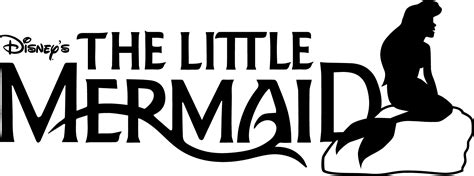Download 01 The Little Mermaid Black Disneys Little Mermaid Logo Png