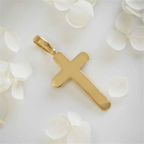 18ct Yellow Gold Cross Pendant Cerrone Jewellers