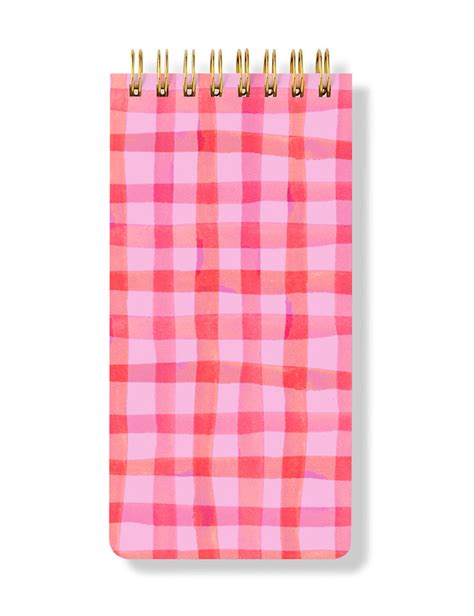 Checkered Spiral Notepad Hardcover Spiral Fabooks