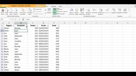 Filtros Automáticos O Autofiltro En Microsoft Excel Youtube