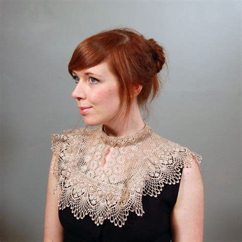 Victorian Style Lace Collar Etsy Victorian Fashion Modern Vintage