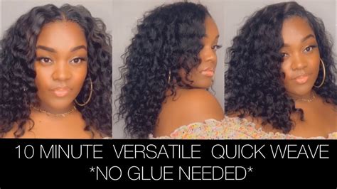 Quick And Easy Versatile Quick Weave Step By Step Tutorial Mytresses Gold Label Leave Out Wig