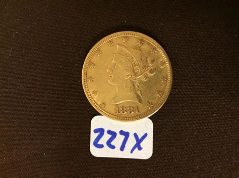 Lot 1881 Us 10 Gold Coin Liberty Ms62