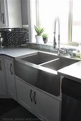 Stainless Farmhouse Sink With Towel Bar