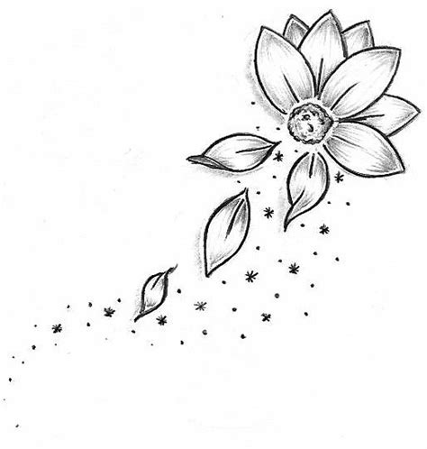 More And More By Na On Deviantart Flower Outline Tattoo Flower