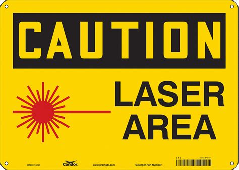 Condor Laser Warning Sign Sign Format Traditional Osha Laser Area