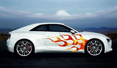 Vinyl Car Side Body Graphics Decal Sticker Full Color Flame Fit Any