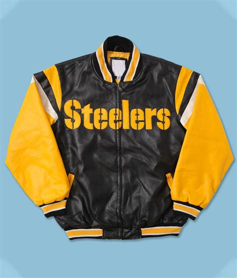 Blackyellow Pittsburgh Steelers Varsity Leather Jacket Jackets Creator