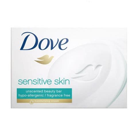 Dove Sensitive Skin Unscented Hypoallergenic Beauty Bar Soap 375 Oz