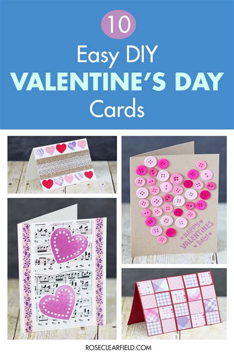 10 Simple Diy Valentines Day Cards Rose Clearfield