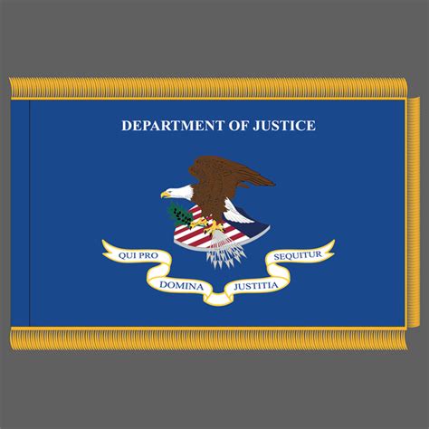 Department Of Justice Fringed Flag