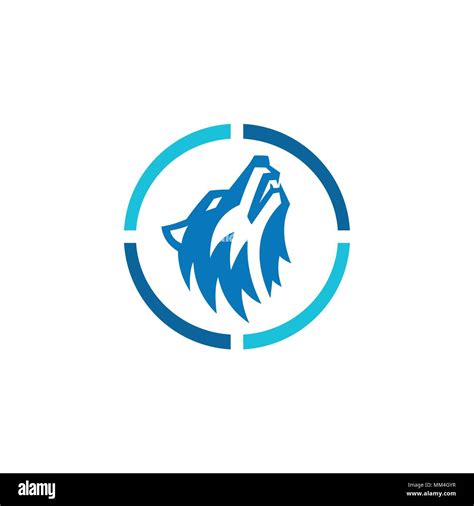 Wolf Logo Design Wolf Head Icon Vector Illustrations Stock Vector