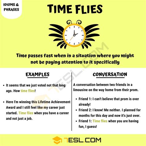 Time Flies What Is The Definition Of The Helpful Idiom Time Flies