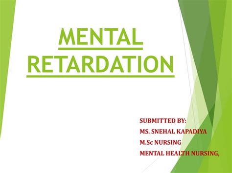 Mental Retardation Ppt