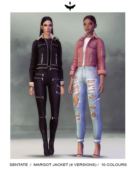 Margot Jacket Sentate On Patreon In 2021 Sims 4 Clothing Sims 4