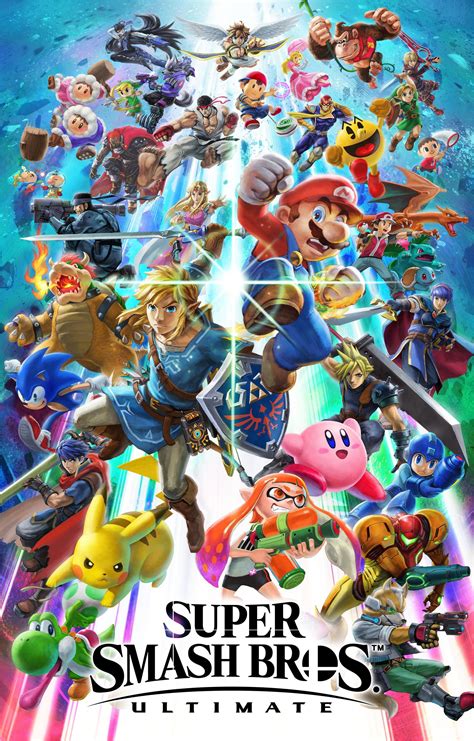 Smash Brothers Ultimate Poster Etsy Super Smash Bros Brawl Nintendo