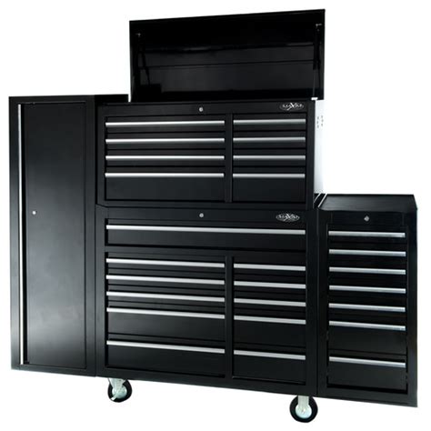 This cabinet is the 3000 series and is built as a heavy one each side of the cabinet, there are pegboard holes to hang tools. Buy Maxim 28 Drawer Combo Black Tool Box Locker Side ...