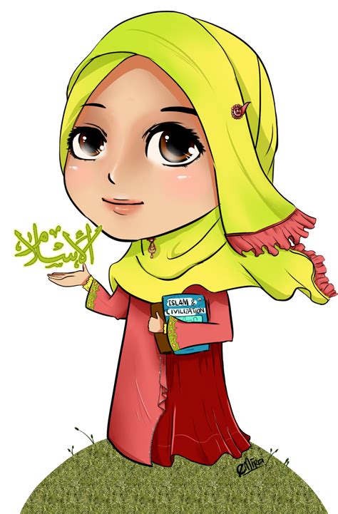 Gambar Kartun Muslimah Chibi Top Gambar