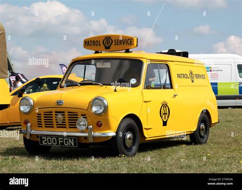 Three Quarters Front View Of An Aa Patrol Services Yellow 1963