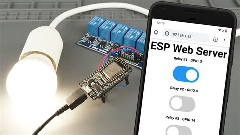 Esp8266 Nodemcu Relay Module Control Ac Appliances Web Server