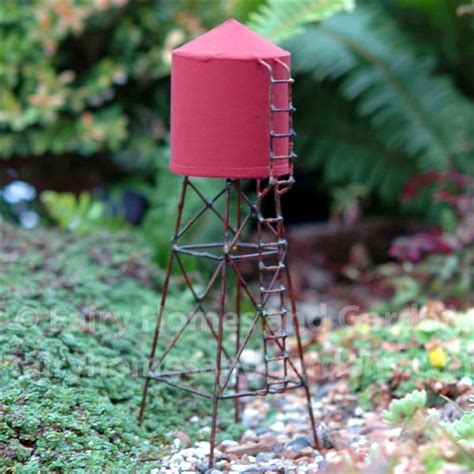 Miniature Water Tower With Images Fairy Garden Decor Fairy Garden