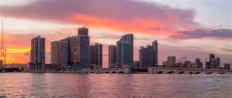 4k Usa Houses Rivers Sunrises And Sunsets Bridges Miami Hd