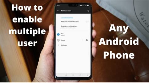 How To Enable Multiple User In Any Android Phone Youtube
