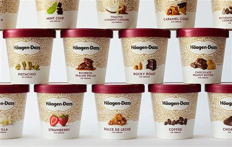 Häagen Dazs Updated Packaging Now Features a Tapestry of Flavor