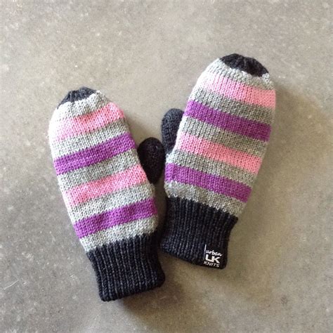 Childrens Double Mittens Knit From Sock Yarn So Warm Can Be Knit By