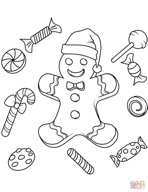 Christmas Gingerbread coloring page | Free Printable Coloring Pages
