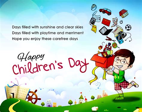 Children's day is a commemorative date celebrated annually in honor of children, whose date of observance varies by country. Happy Childrens Day Quotes Image