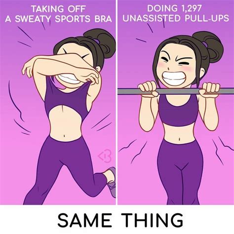 15 Adorable Relatable Comics On Fitness Struggle Girls Go Through