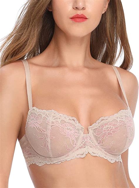 WingsLove Women S Lace Bra Beauty Sheer Floral Underwired Sexy Bra Non Padded Unlined Amazon Ca