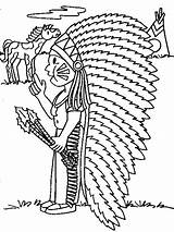 Coloring Pages Indian Kids Headdress sketch template