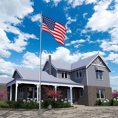 Maybe you would like to learn more about one of these? 20' 25' FT Flag Pole Aluminum Flagpole Kit 3x5' American ...