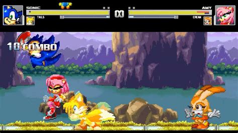 Mugen Battle Sonic And Tails Vs Amy And Cream Youtube