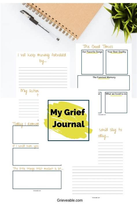 Free Printable Journal For Coping With Grief And Loss Grief Journal
