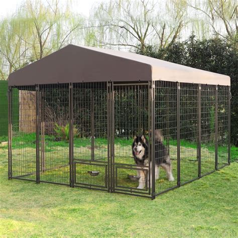 Veikous Wire Dog Kennel Roof Large 10 Ft L X 10 Ft W X 75 Ft H In The