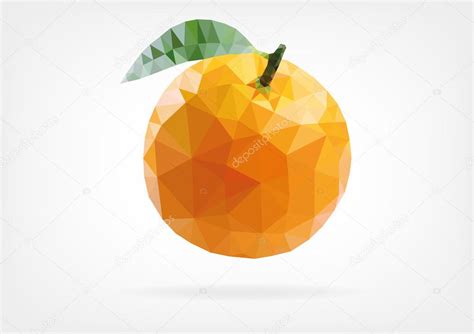 Low Poly Orange — Stock Vector © Isabela 57511453