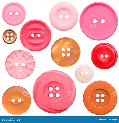 High Res Button Collection 12 Reds Isolated Stock Photo Image Of