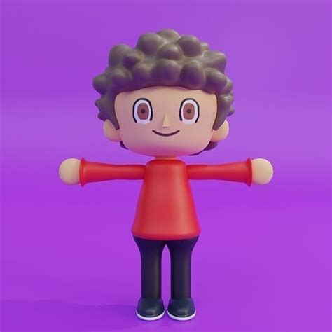 3d Model Animal Crossing 3d Character Vr Ar Low Poly Cgtrader