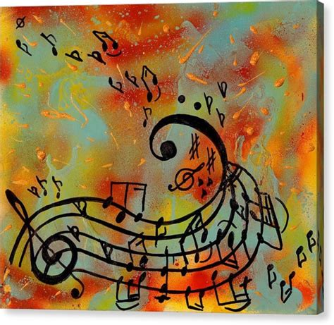 Music Notes Painting Abstract Music Art Print Musical Notes - Etsy