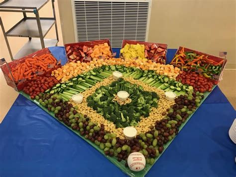 Fruitveggiecheese Baseball Stadium Baseball Food Party Baseball