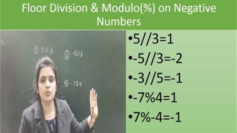 Negative Number Arithmetic In Python Floor Division Modulo