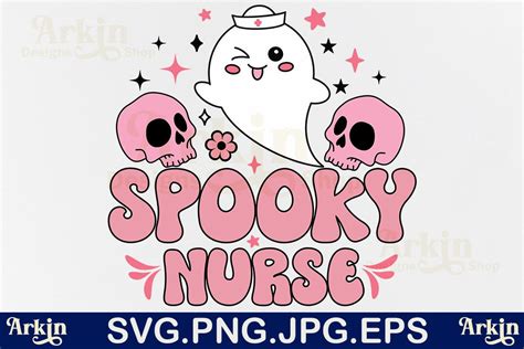 spooky nurse svg retro halloween nurse graphic by arkin designs shop · creative fabrica