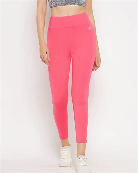 Buy Clovia Women S Pink Activewear Tights For Women Pink Online At Bewakoof