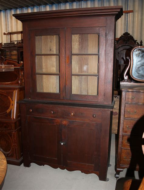 A a wall cupboard used for storage, as of kitchen utensils or toilet articles: Bargain John's Antiques | 1880's Antique Walnut 2 Piece ...