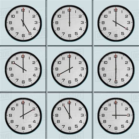 Clocks with different time zone - Stock Photo - Dissolve