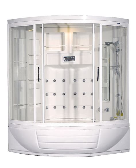 Shopfactorydirect is proud to carry a line of exquisite and modern whirlpool bathtubs. 56 Inch x 56 Inch x 87 Inch Corner Steam Shower Enclosure ...